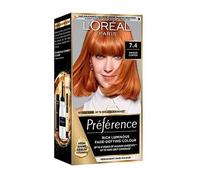 L'Oral Paris Preference 7.4 Mango Copper, Rich Luminous Fade-Defying Permanent Colour