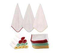 Lorandos Pack of 10 Bamboo Reusable Wash Cloth & Baby Wipes - 25 cm x 25 cm Soft Flannel Face Cloth Newborn Essentials|Makeup Remover Cloth