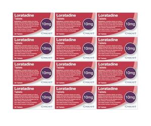 Loratadine 10mg Tablets - Hayfever & Allergy Relief - 12 Month Supply - (30x12) GSL