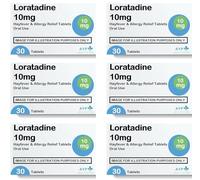 Loratadine10mg Tablets - Hayfever & Allergy Relief Tablets | 30/60/90/180 Tablets (180 Tablets)