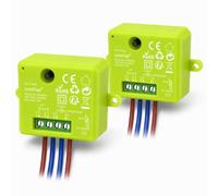 LoraTap Smart Relay Switch: No Hub 2.4G/5G Automatic - Tenant & Old Building - App & Timer - Alexa/Google Voice Control - 100-250V AC 10A - Make Old Lamps Smart