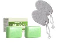 Loravey Relief Soap Bar, Loravey Tea Tree Oil Soap, Natural Herbal Foot Routine, Body Soaps for Healthy Skin, Herbal Cleansing Soaps, Plant-Based Formula, Odor Control & Daily Refreshing Cleanse (2)