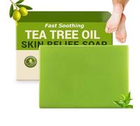 Loravey Relief Soap Bar,Tea Tree Oil Soap Bar,Tea Tree Body Wash,Te/a Tre/e Face Wash,Te/a Tre/e Oil for Skin,Exfoliating Soap Ba/r,Daily Refreshing Cleanse,Natural Foot Soa/ps for Athlete's Foot