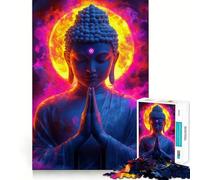 Lord Buddha Jigsaws 1000 Pieces for Adults DIY Fun Clean Connection Pattern Build (38x26cm)