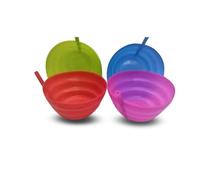 LORD C Baby Feeding Bowl with Straw Toddler Snack Bowls Children Ideal for Kids Toddlers BPA Free Dishwasher Safe Stackable Perfectly for Soup or Cereal Bowl 4pc (Assorted Color)