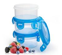 LORD C Food Storage Mini around Containers Small Airtight Plastic Clip Lock Tubs BPA Free Takeaway With Lids Round Bowls With Leak Proof Locking Lid Reusable Freezer Pots Kitchen 100ml (3)