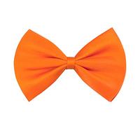 LORD C Men Bow Tie Adjustable Formal Neck Satin Look Bowtie Accessory In Vintage Look Continuously Adjustable Kids And Men Formal Black Bow Tie For Wedding Party Fancy Plain Bowties 1PC (orange)