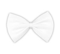 LORD C Men Bow Tie Adjustable Formal Neck Satin Look Bowtie Men Accessory In Vintage Look Continuously Adjustable Kids And Mens Formal Black Bow Tie For Wedding Party Fancy Plain Bowties 1PC (white)