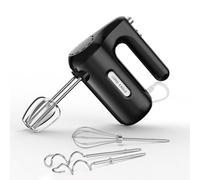 Lord Eagle 5-Speed Hand Mixer Electric Heldhand, 300W Compact Mixer for Baking, Egg Beater, Blending or Cooking, Portable & Lightweight, 5 Accessories, Black