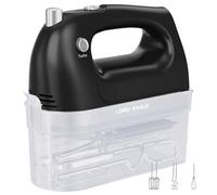 Lord Eagle Hand Mixer Electric Whisk, 400W Power Handheld Mixer for Baking Cake Egg Cream Food Beater, Turbo Boost/Self-Control Speed + 5 Speed + Eject Button + 5 Accessories Black