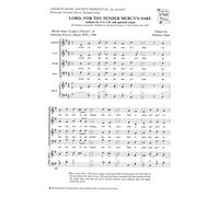 Lord, for thy tender mercy's sake: Vocal score (Church Music Society publications)