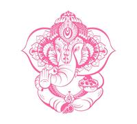 Lord Ganesha Indian Hinduism god Lord Ganesha Wall Stickers Paster Paper 42x45.3cm Can Modify and add Information Pink