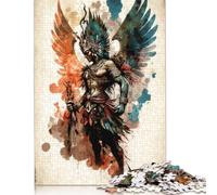 Lord Garuda Hinduism Puzzle Unique Home Decor Premium Cardboard Jigsaw Puzzle for Adults Teen Unique Gift 1000pcs (26x38cm)