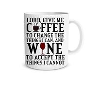 Lord, Give Me Coffee to Change The Things I Can - 11oz Funny Coffee Mug - Funny Inspirational and Sarcasm Perfect for Woman Sister Friend Boss Employee Co-Worker Great Office Mug