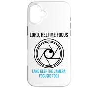 Lord Help Me Focus Camera Operator Church Videographer Case for iPhone 16 Plus