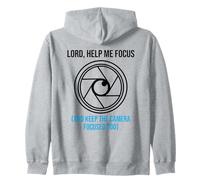 Lord Help Me Focus Camera Operator Church Videographer Zip Hoodie