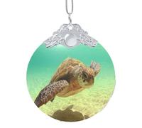 Lord Howe Island Sea Turtle 3"Glass Christmas Decor,Christmas Tree Ornament,Xmas Decoration, Holiday Decoration,Glass Round Pendant,Perfect For Holiday Party,Window,Tree,Home Decor