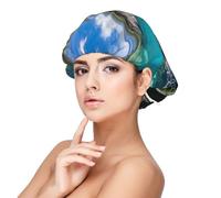 Lord Howe Island Sea Turtle Bonnet for Hair Protection, Sleep Cap for Women and Men, Soft Satin Sleep Cap with Elastic Band Black, Black, One size