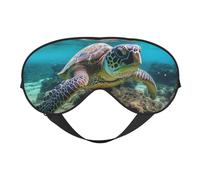 Lord Howe Island Sea Turtle Print Double Sided Eye Mask, Blackout Eye Mask, All Night Sleep Eye Mask for Women Men