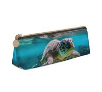 Lord Howe Island Sea Turtle Print Triangular Pencil Case Stationery Organizer Pouch Daily Travel Office Accessory