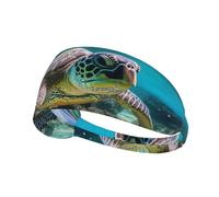 Lord Howe Island Sea Turtle Print Ultra-Soft Elastic Headband Breathable Sports Stretchable Yoga Running Gym Travel
