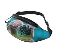 Lord Howe Island Sea Turtle Print Unisex Pack Waist Bag Adjustable Lightweight Travel Accessory Purse Outdoor Gear