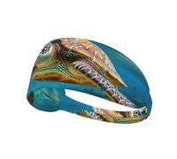 Lord Howe Island Sea Turtle Print Women Men Elastic Headband Breathable Sports Running Headwear Outdoor Activities