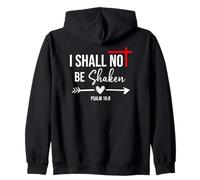 Lord I Shall Not Be Shaken Bible Verse Psalm 16:8 Christian Zip Hoodie