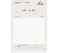 Lord, I trust thee: Vocal score