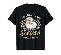 Lord Is My Shepherd Christian Faith Bible Verse Psalm T-Shirt