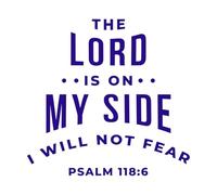 Lord is on My Side Lettering Wall Decals PVC 67.2x69.8cm Car Body Decoration DarkBlue
