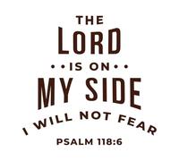 Lord is on My Side Lettering Wall Stickers Paster Paper 42x43.6cm Waterproof Coffee