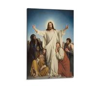 Lord Jesus Carl Bloch Christus Consolator Print,Surrealism ,Christian Decor,Church Poster Decorative Painting Canvas Wall Posters And Art Picture Print Modern Family Bedroom Decor Posters 08x12inch(20