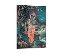 Lord Krishna God of Love Hinduism Poster Indian Gods Religious Ritual Culture Artworks Canvas Aesthetic For Room Wall Art Modern Decor 20x30inch(50x75cm)