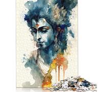 Lord Krishna Hinduism Jigsaw Puzzles Puzzle for Adults Kids. 1000 Pieces Impossible Challenge Toy Educational Games Home Decoration for Adults& Kids Age 14 Years Up 1000pcs (40x28cm)