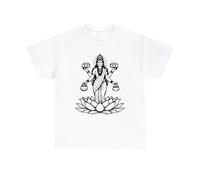 Lord Lakshmi t Shirt, Lakshmi Puja t Shirt, Bhakti t Shirt, Purity t Shirt, Hindu Mythology, Hindu Gods Unisex Tshirt for Adult and Kids White
