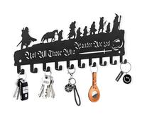 Lord Middle-Earth Metal Key Hooks-The Rings Fantasy Wall Organizer for Home | Vintage Wall Hanger, Rustic Home Decor, Gifts for Lord Fans & Hobbit-Inspired Spaces,Entryway Bedroom,Cottage Decor,10 Hooks