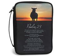 Lord My Shepherd Sunset Shadow Large Canvas Fabric Bible Cover With Handle