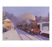 Lord Nelson Class 853 Southern Railway Engine Steam Train Christmas Xmas Card