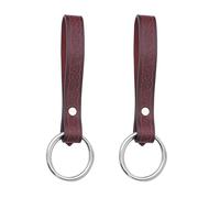 Lord of Battles 2pcs Skirt Hikes - Handmade 100% Full Grain Leather Waist Skirt Hoops Accessory for Renaissance, Cosplay (Maroon)