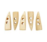 Lord of Battles 5 Pieces, 2" Long Natural Bone Toggles for Coats and Jackets Bone Buttons for Craft, Medieval, Viking, Medieval Fantasy Accessories