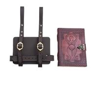 Lord of Battles Adventurer's Book or Diary Holder Handcrafted from Genuine Leather 13x18cm (Leather Journal with Brown Holder)