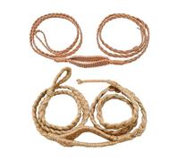 Lord of Battles Balearic Roman Greek Sling Handcrafted Braided Cords Throwing Slingshot for Historical Reenactments (Set of Leather & Jute Sling)