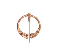 Lord of Battles Bronze Celtic Brooch Viking Cloak Pin, 6.1 X 5.5 cm, Bronze