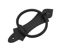 Lord of Battles Hand Forged Door Knocker Iron Door Knocker Sturdy Ring Door Knocker Perfect for Vintage Wooden Barn Shed Doors, Gates, Fence, Castle and Farmhouse - Matte Black Powder Coated