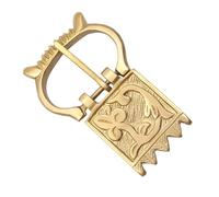 Lord of Battles Historical Buckles | Solid Brass Ideal For Reenactment, Medieval Events, SCA, LARP (Late Medieval Brass Buckle)