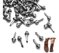 Lord of Battles Hob Nails Hand Forged Solid Iron Fully Functional Antique Medieval Historical Accessory for Shoes Natural Finish Set of 100 Nails