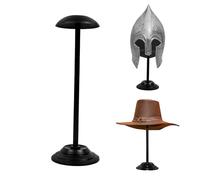 Lord of Battles Iron Helmet Stand Hand Forged from Iron Medieval Helmets Stand Roman Helmets Norman Helmets Display Décor Accessory Black Finish (17 inches Helmet Stand)