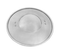 Lord of Battles Late Medieval Steel Buckler Handmade Shield with Wooden Handle Battle Ready, Ideal for LARP, Ren Fair (Polished Buckler)