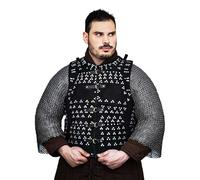 Lord of Battles Medieval Brigandine Knight Armor 15th Century Leeds Brigandine Perfect for LARP, Cosplay, Halloween Costume (Black, Medium)
